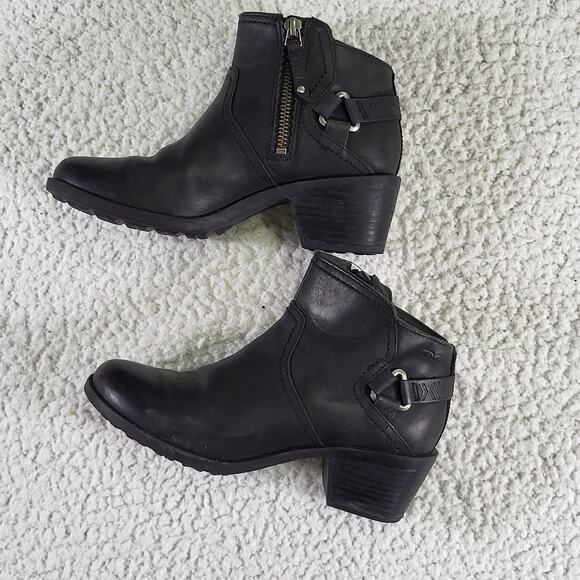 Teva Women's Cowboy Booties Foxy Harness Ankle Bootie Black size 5.5 - Picture 1 of 5